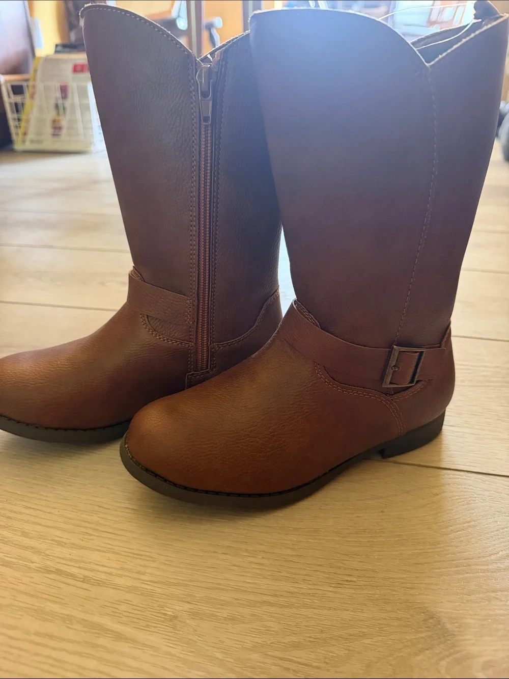 OshKosh B'gosh Brown Girls' Mid-Calf Buckle Boots